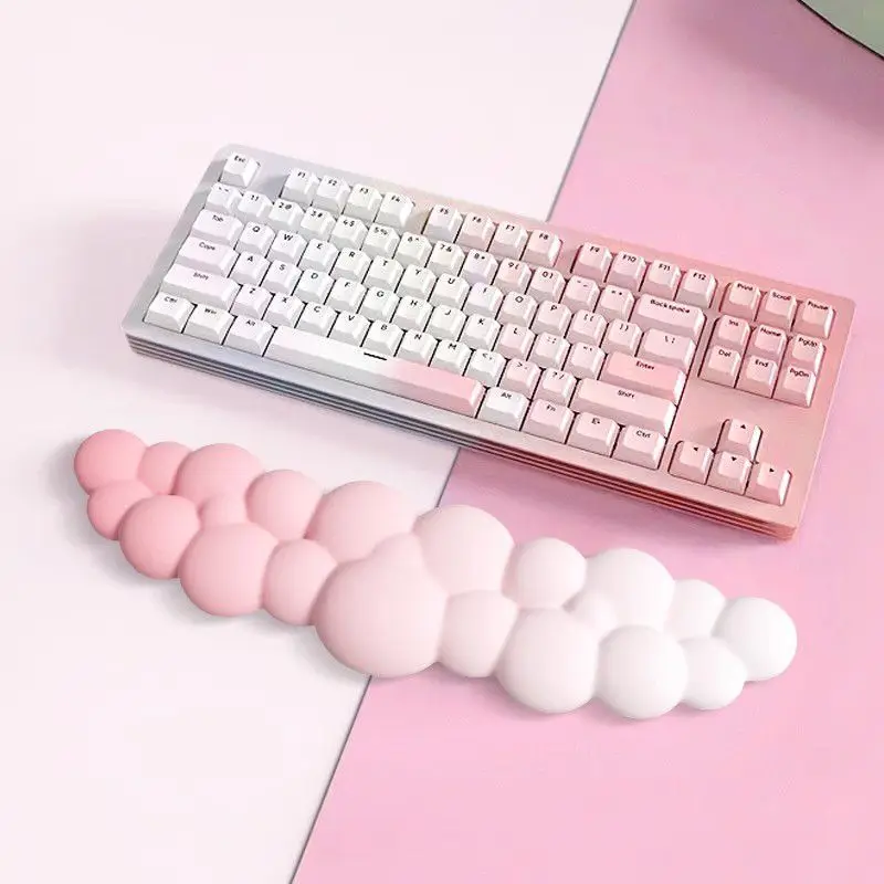 Marshmallow Cloud Keyboard Hand Rest Wrist Pad Mouse Wrist Rest Mouse Pad Wrist Macaron Color Matching Suitable for Office Gifts