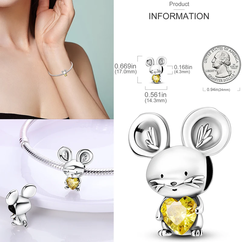 Silver 925 Unicorn Chameleon Flamingo Owl Charm Cute Animals Beads For Pandar Original Bracelet Pendant Jewelry Gift For Wome