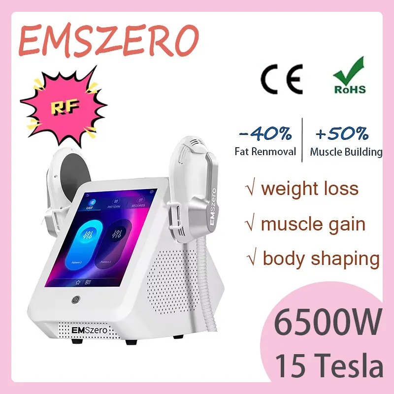 

2024 EMSZERO burns body fat to exercise abdominal muscles 6500W 15 Tesla shaping vest line EMS machine