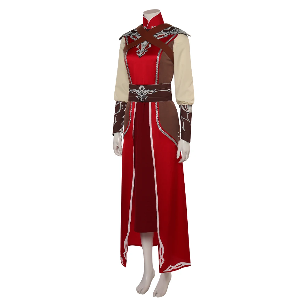 Baldur Cos Gate Warlock Cosplay Kostüm Erwachsene Männer Frauen Fantasy Shirt Kleid Gürtel Outfits Halloween Karneval Party Verkleidung Anzug