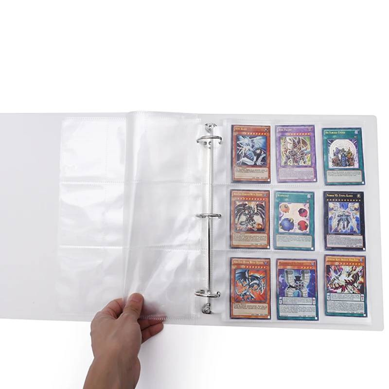 900 กระเป๋าด้านเดียว 9 กระเป๋าพลาสติกใสเกมป้องกัน Trading Card ผู้ถืออัลบั้มแขน 100 หน้า