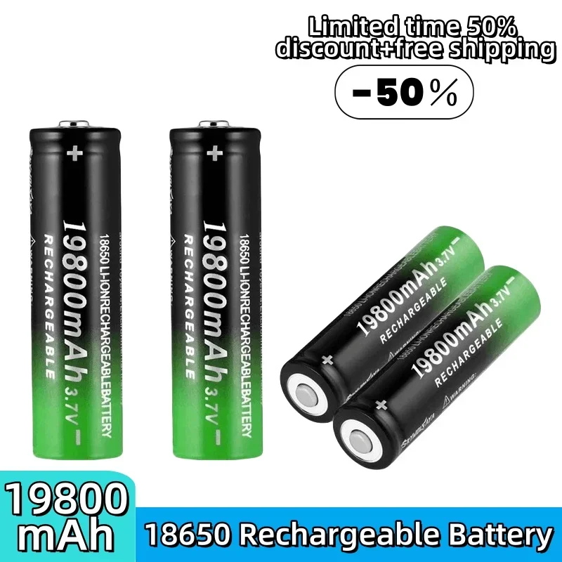 

100% New 18650 battery 3.7V 9800mAh rechargeable li-Ion battery with charger for Led flashlight batery litio battery+1 Charger