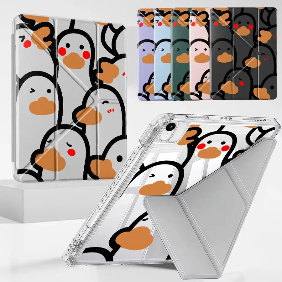 Holder Cover Tablet Case For iPad Air 4 5 M3 M2 M4 11inch Mini 6 7 Pro 2025 Pro 11th 10th 9th 8th 7th 12.9inch Y-Fold Cartoon