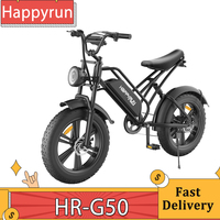 HAPPYRUN HR-G50 Electric Bike 20*4.0 Inch Fat Tires 48V 18Ah Battery 750W Motor 45Km/h Max Speed Retro Ebike Max Load 150kg