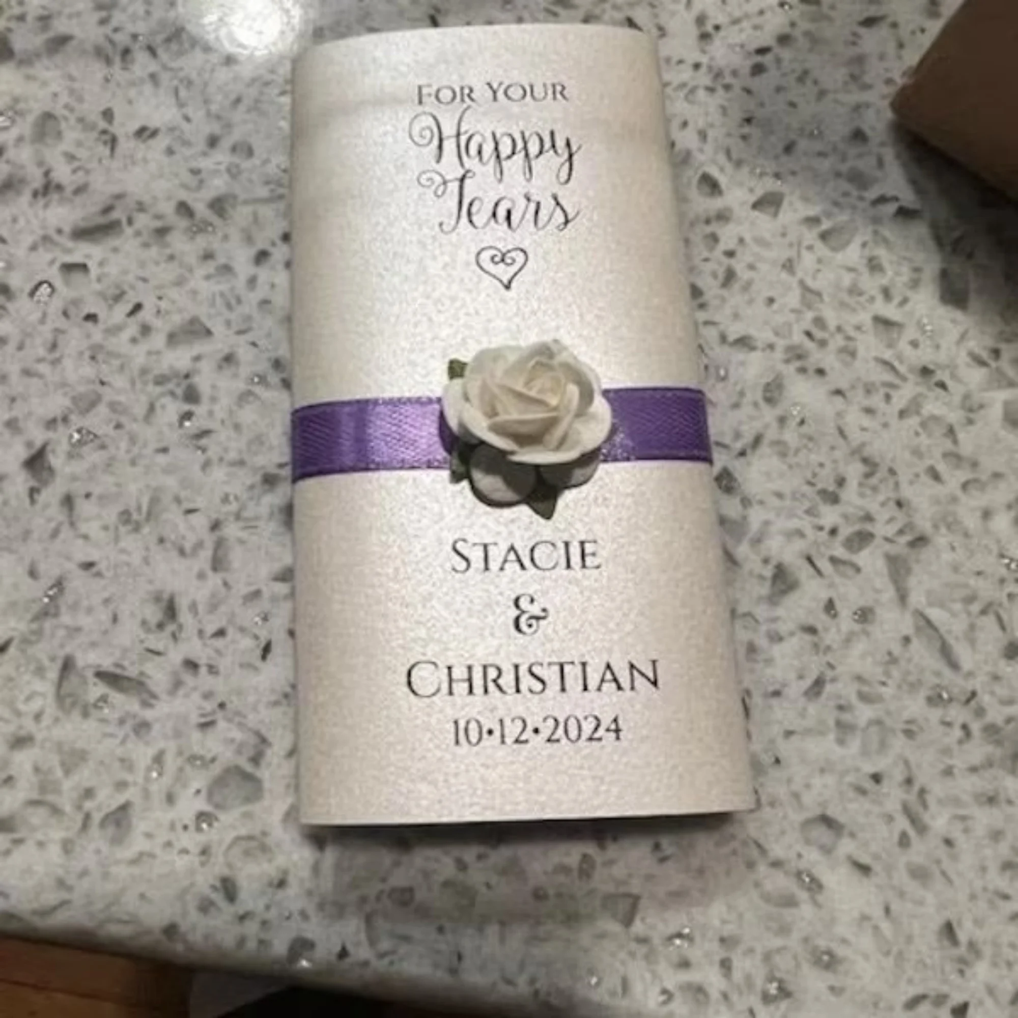 행복한 눈물 티슈 팩, 조이 팩, 행복한 눈물 손수건, 행복한 눈물 손수건, 맞춤형 결혼식 하