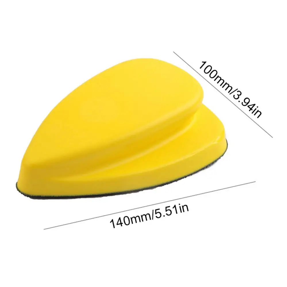 Hook and Loop Triangle Hand Sanding Disc Holder Sand paper Backing Polishing Pad Grinding Block PU Foam for Detailing Polishing