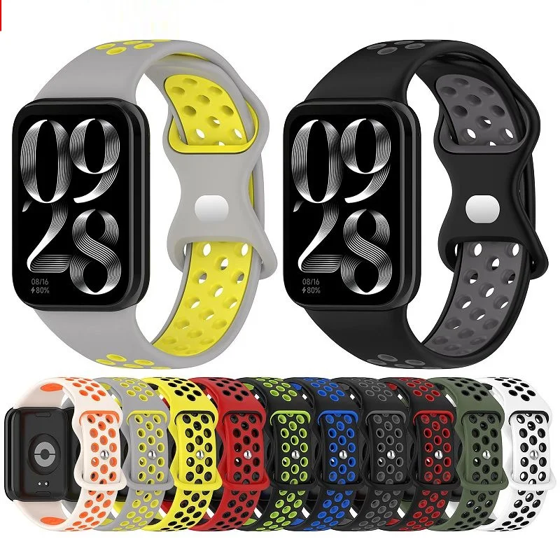 

Silicone Bracelet for Xiaomi Mi Band 9 Pro Straps Two-Color Sport Wristband for Xiaomi Band 8 Pro Replacement Smartwatch Correa