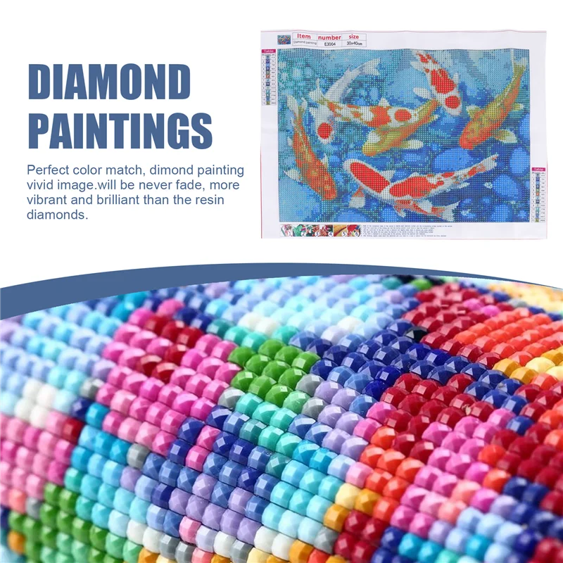 GOOD-DIY เย็บปักถักร้อยเพชรปลาคาร์พ Koi ปลาเพชร 5D ภาพวาดเพชรเต็มรูปแบบ Stitch Cross ชุดตกแต่ง Rhinestone