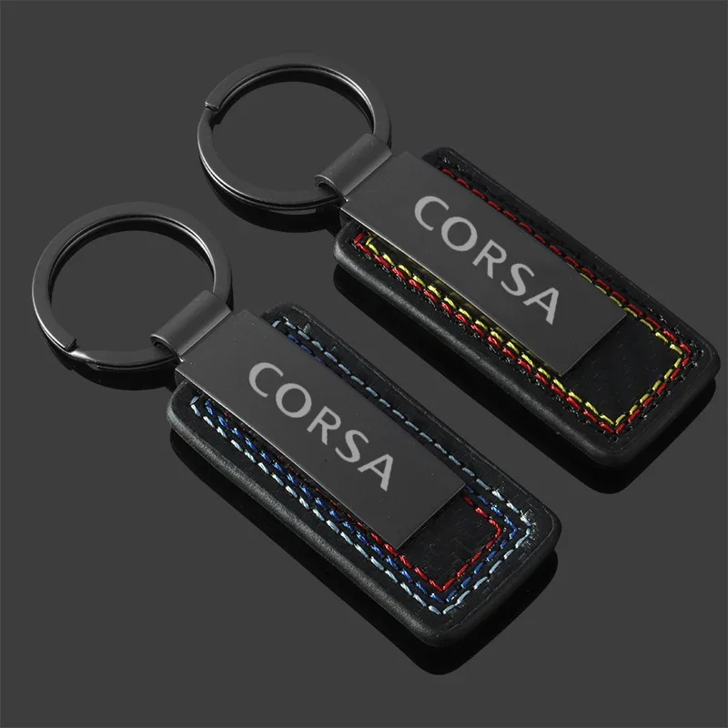 Alloy Keychain Holder Key Ring Gift for Opel Corsa Logo 2023 J H G D Auto KeyRing Pendant Keys Buckle Car Styling Decoration