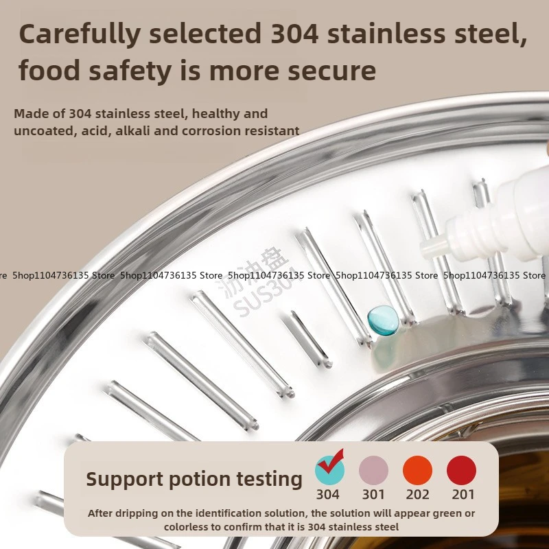 The Kitchen Uses 304 Stainless Steel Oil Drain Pan, Pot Side Rack, Oil Filter, Anti-scalding Splash,universal Pots and Pans view 3