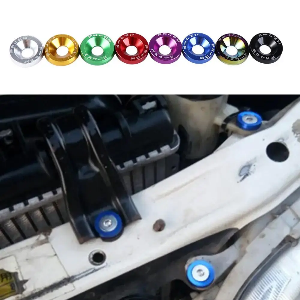 

Hex Plate Bumper Engine styling Car Fasteners Car Fender License Plate Bolts JDM Washer Car Modified Bolts Car Modified Washer