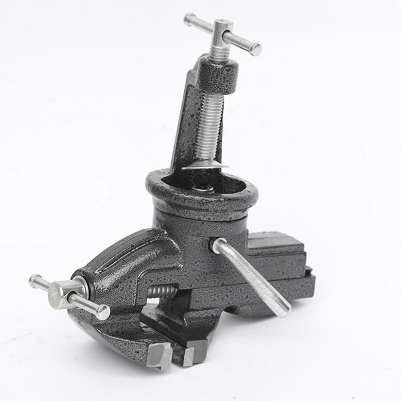 360 Rotation Vise Woodworking Table Cast Steel DIY Vise Household Tools Black Muliti-Funcational
