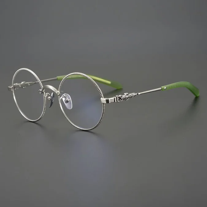 Retro Round Frame Eyeglasses Men Optical Eyewear Brand Design Vintage Glasses Women Spectacle
