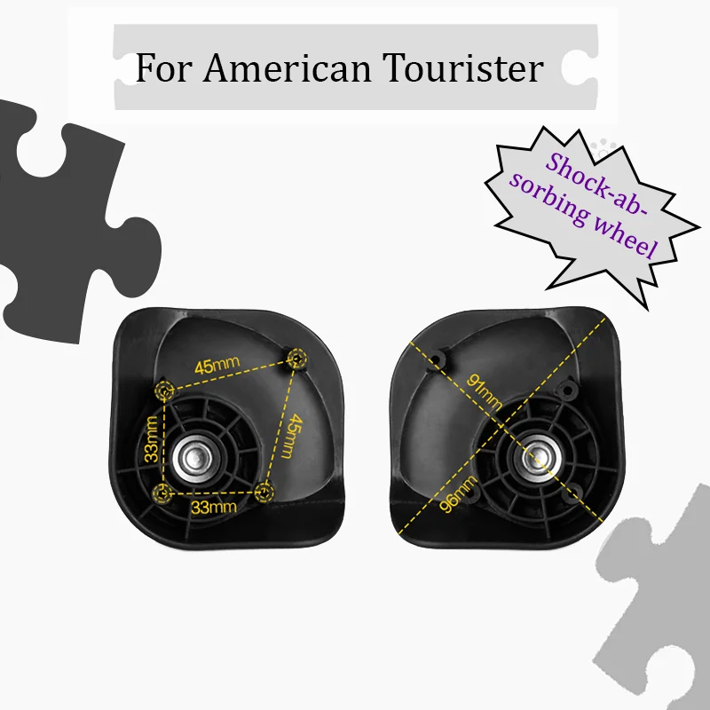 

For American Tourister 76A Durable 360-Degree Rotating Wheels Universal Replacement Luggage Wheels Suitable For Most Suitcases