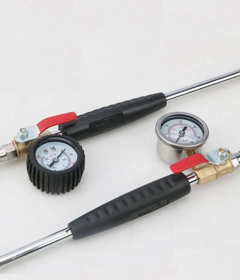 Double-Headed Gas Nozzle Truck Car Tire Fast Filling Tool Pumping Rod Release Pumping Valve Gas Nozzle Tube Tire Pressure Gauge