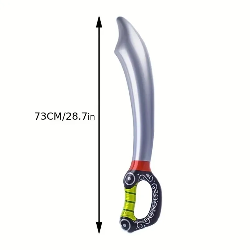 Funny Inflatable Pirate Swords, Halloween Birthday Toy Sword, Inflated Simulation Knife for Swimming Pool, Cosplay Stage Prop