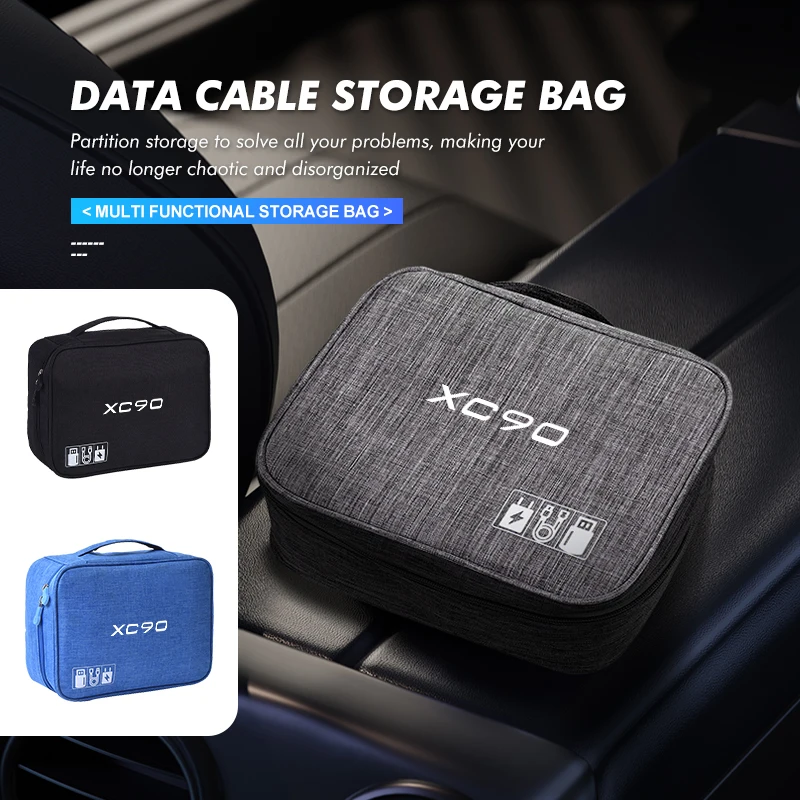 Car Trunk Multifunctional Food Bring Drink Storage Bag Box For Volvo AWD C30 C70 S60 S80 S90 T6 V40 V50 V60 V7