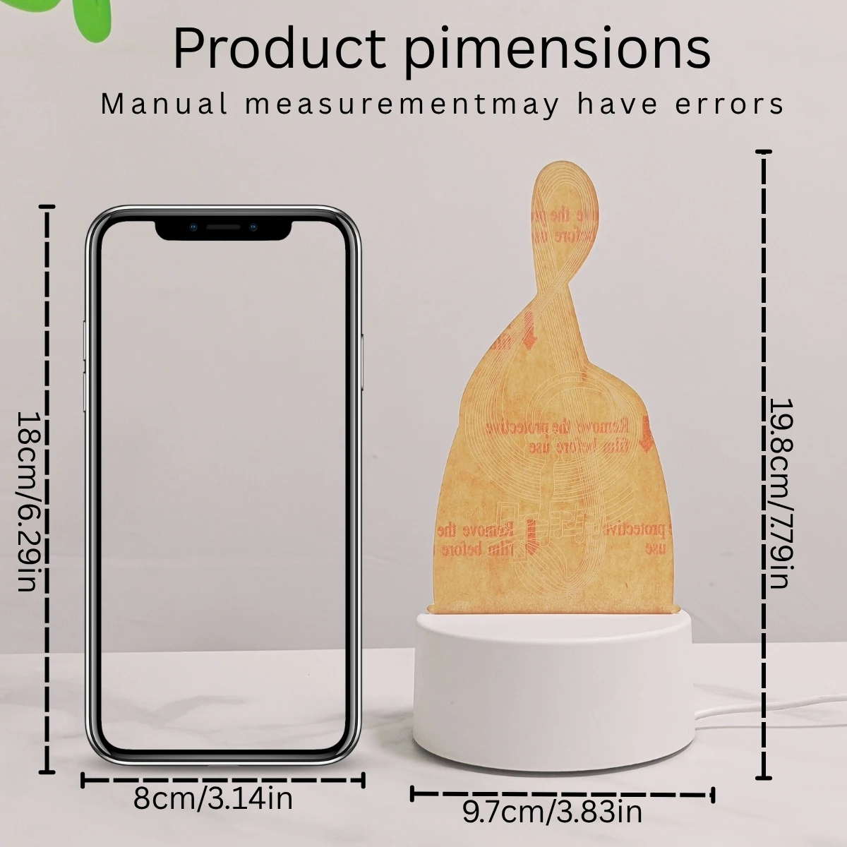 ضوء ليلي LED ثلاثي الأبعاد بنمط رمز الموسيقى - يعمل بمنفذ USB، ديكور مبتكر للمكتب وغرفة النوم، هدية مثالية لعشاق الموسيقى