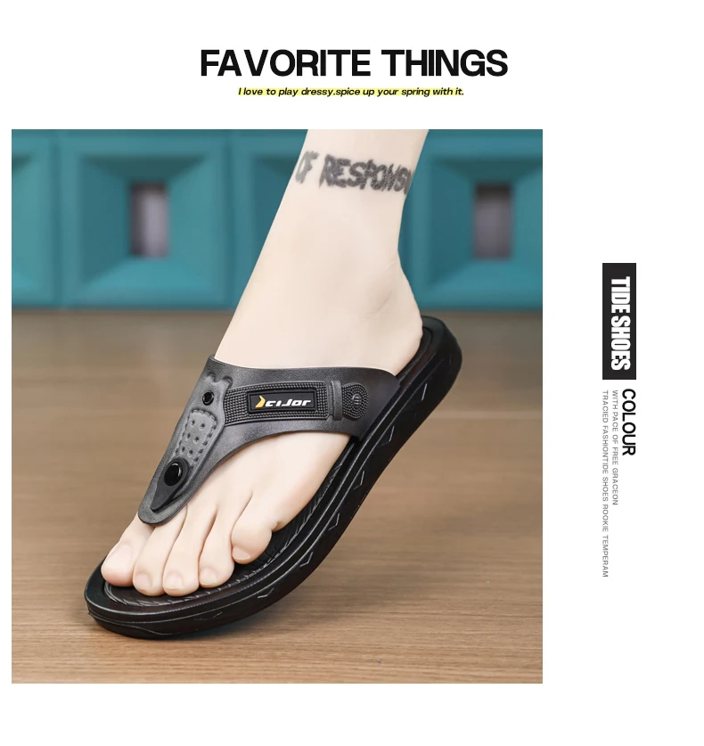 Herren-Flip-Flops mit Ledertextur, Sommer-Rutschfeste Slides mit Dicker Sohle, Strand-Hausschuhe, Lässige Outdoor-Hausschuhe, Bequeme Pantoffeln – Detail 13
