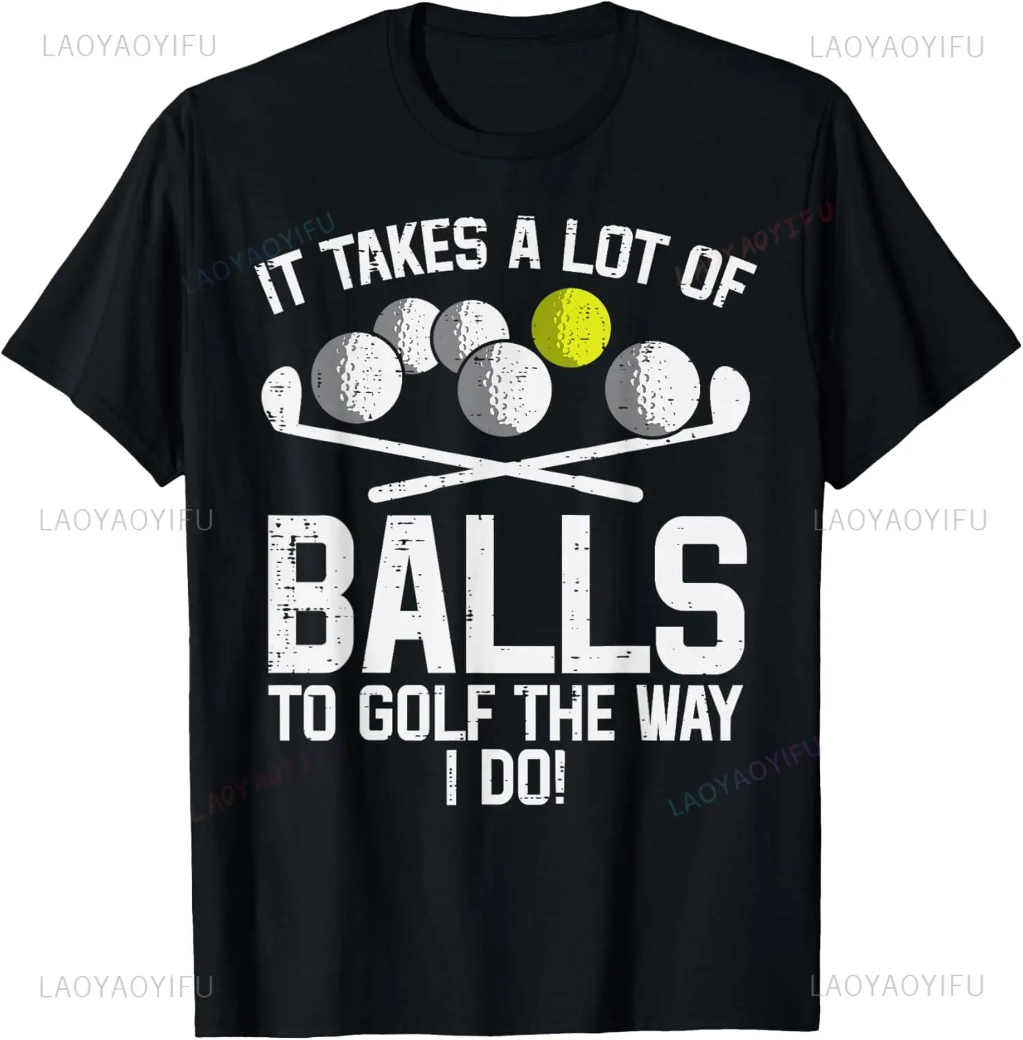 Camiseta divertida de golf para hombre, camiseta Unisex de verano, ropa de calle, camisetas gráficas informales, toma mucho bolas para jugar al golf