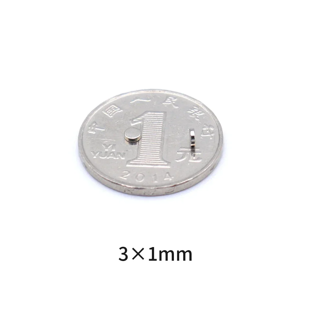 3x1 Mini Small Round Magnets 3*1mm Neodymium Magnet Dia 3x1mm Permanent NdFeB  Strong Powerful Magnets 3*1