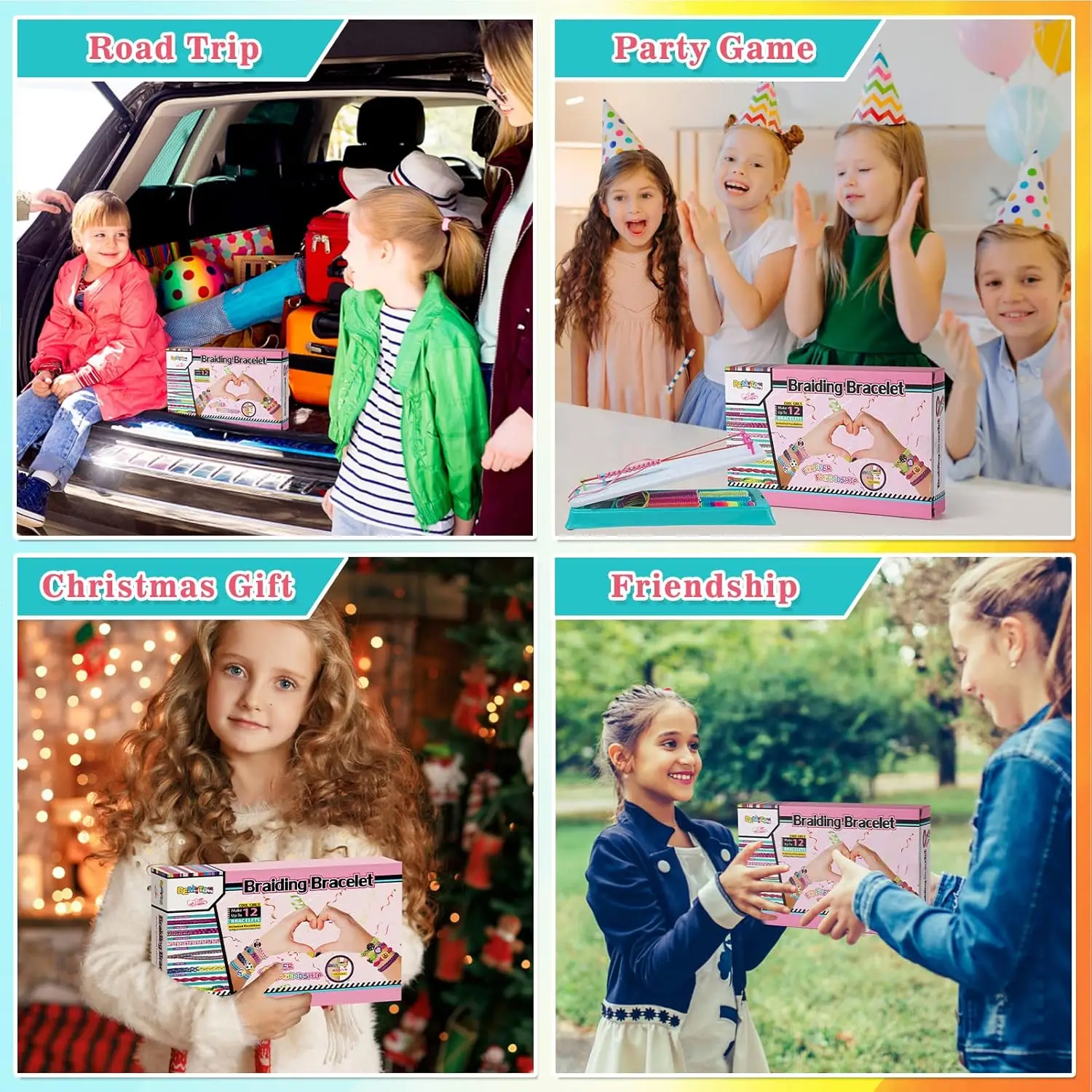 Friendship Bracelets Maker Making Kit, Arts and Crafts for Kids Ages 8-12, Best Birthday Gifts for Teen Girls  Loom Bands