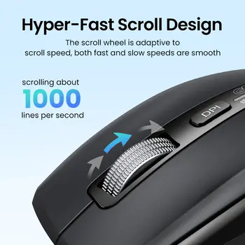Bezdrátová myš UGREEN Hyper-Fast Scroll Bluetooth 5.4 2.4G Ergonomická 5000DPI pro MacBook Tablet Notebooky Počítač PC Myš 10 nejlepší prodej Ergonomická myš Anker - №5