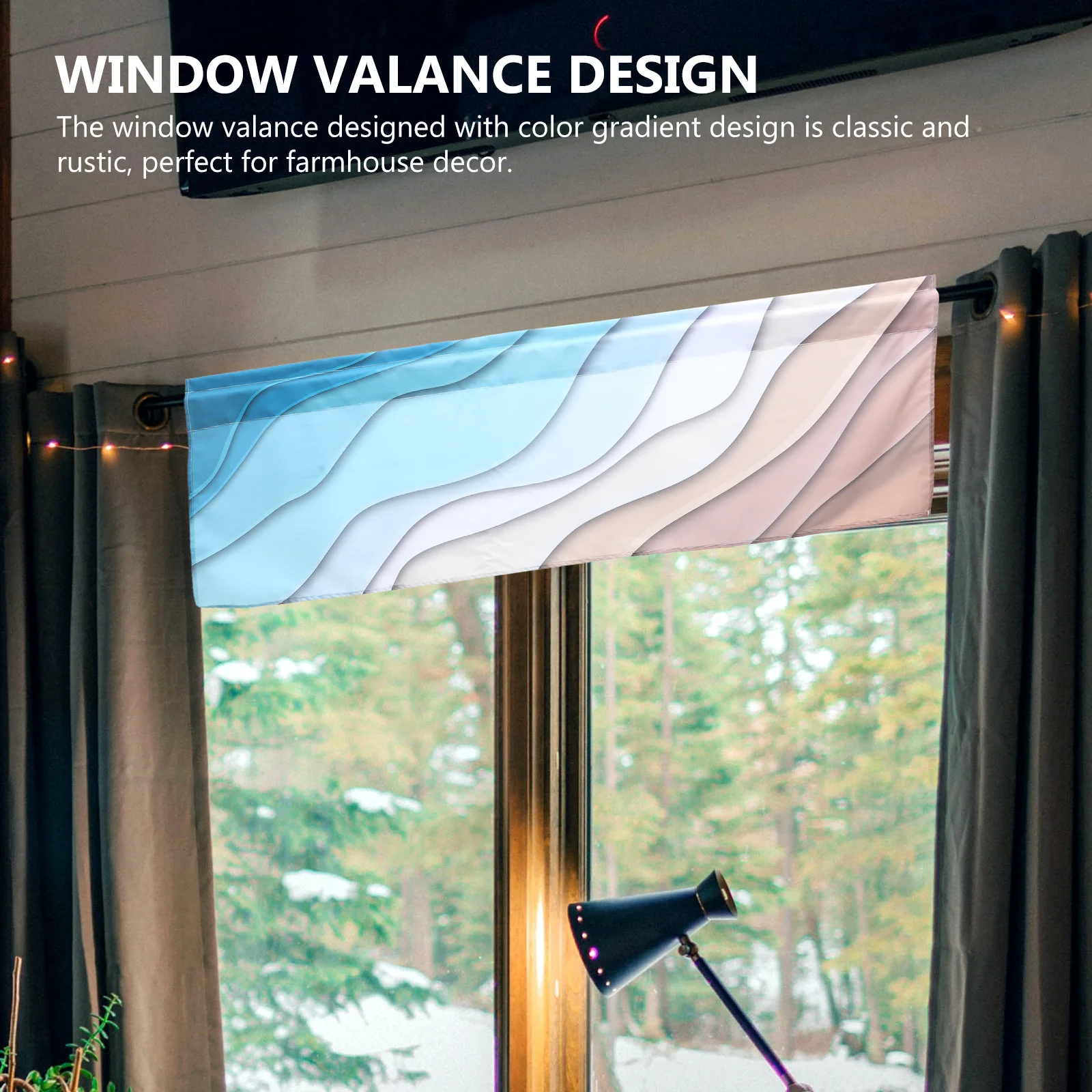 

Curtain Valance Half Light Filtering Rustic Farmhouse Kitchen Window Decor Short Valances for Bedroom Living Room Bathroom