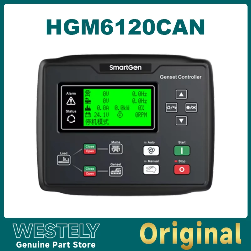 

Original HGM6120CAN Automatic Start Generator Controller Compatible The Automation System Composed By Mains and Genset