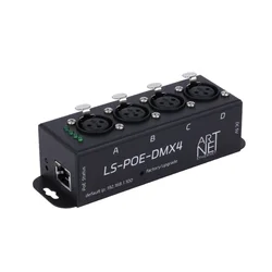 LogicSync Mini POE Ethernet ArtNet DMX512 controlador 4 universo 2048 iluminación de discoteca con MA2 Grandma3 Sun Suite3 DVC4