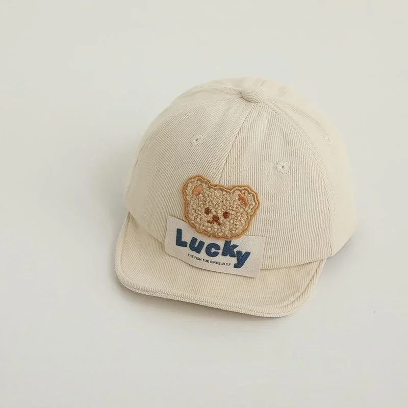 Kids Baby Boy Baseball Cap Cartoon Bear Embroidery Summer Trucker Hat Beach Sun Hat for Toddler Newborn Outdoor