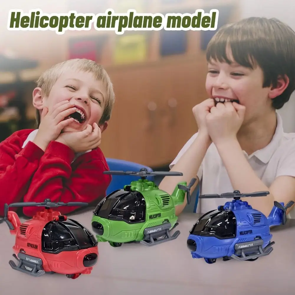 

Helicopter Model Toys Simulation Aircraft Toy Open Cockpit Educational Friction Powered Aircraft Toy Creative