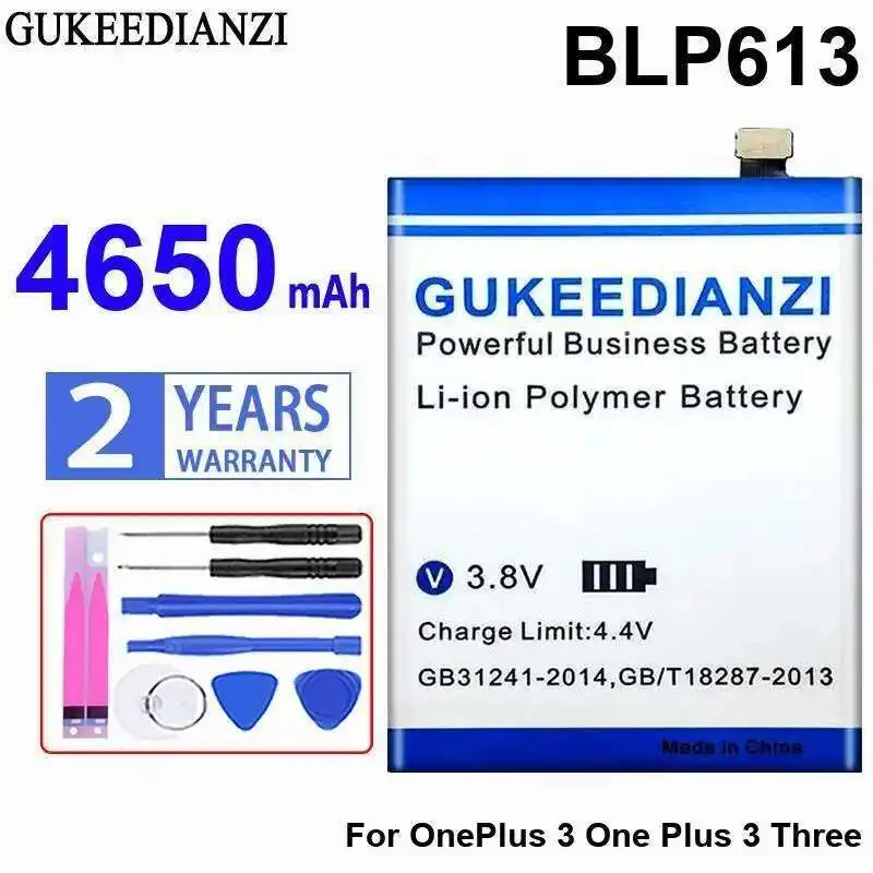 

Аккумулятор мобильного телефона 4650 мАч BLP613 для Oneplus 3 One Plus 3, три долговечность, надежная замена