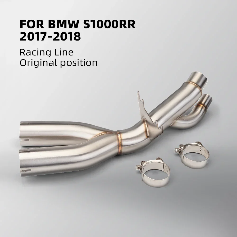 

Suitable for 2017-2018 BMW s1000rr exhaust pipe mid section Racing LineOriginal position