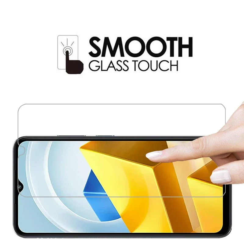 واقي شاشة من الزجاج المقسى لهاتف شاومي بوكو m5 على pocom5 m 5 5m 4g 5g فيلم الهاتف glas xiomi xaomi xiami poc pco
