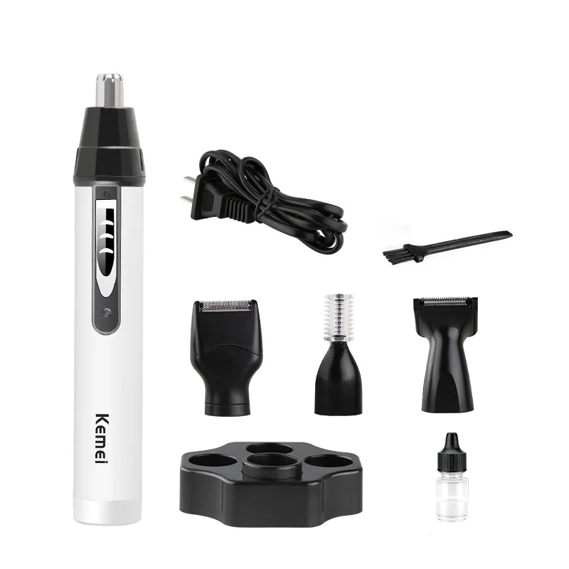 KEMEI New 4 In 1 Fashion Rechargeable Nose Hair Equipment Beard Ear Eyebrows Razor Electric Facial Care Razor Men KM-6650