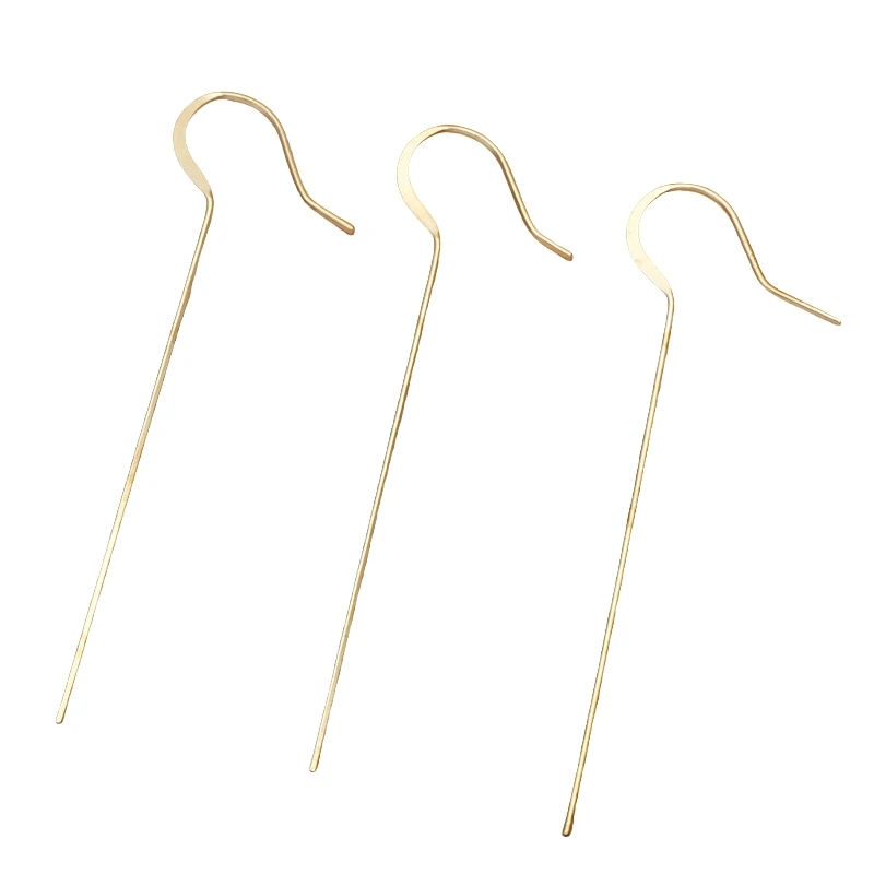 

BoYuTe (100 Pieces/Lot) 16*52MM Metal Brass Long Ear Hook Earring Accessories Diy Handmade Jewelry Findings Components