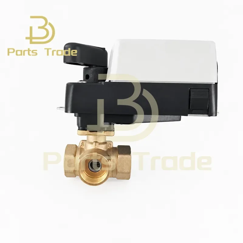 for 3 Way DN20 Proportion Valve 0-10V Electric Ball Valve 4-20mA DN25 Mixing Flow Actuator Valve