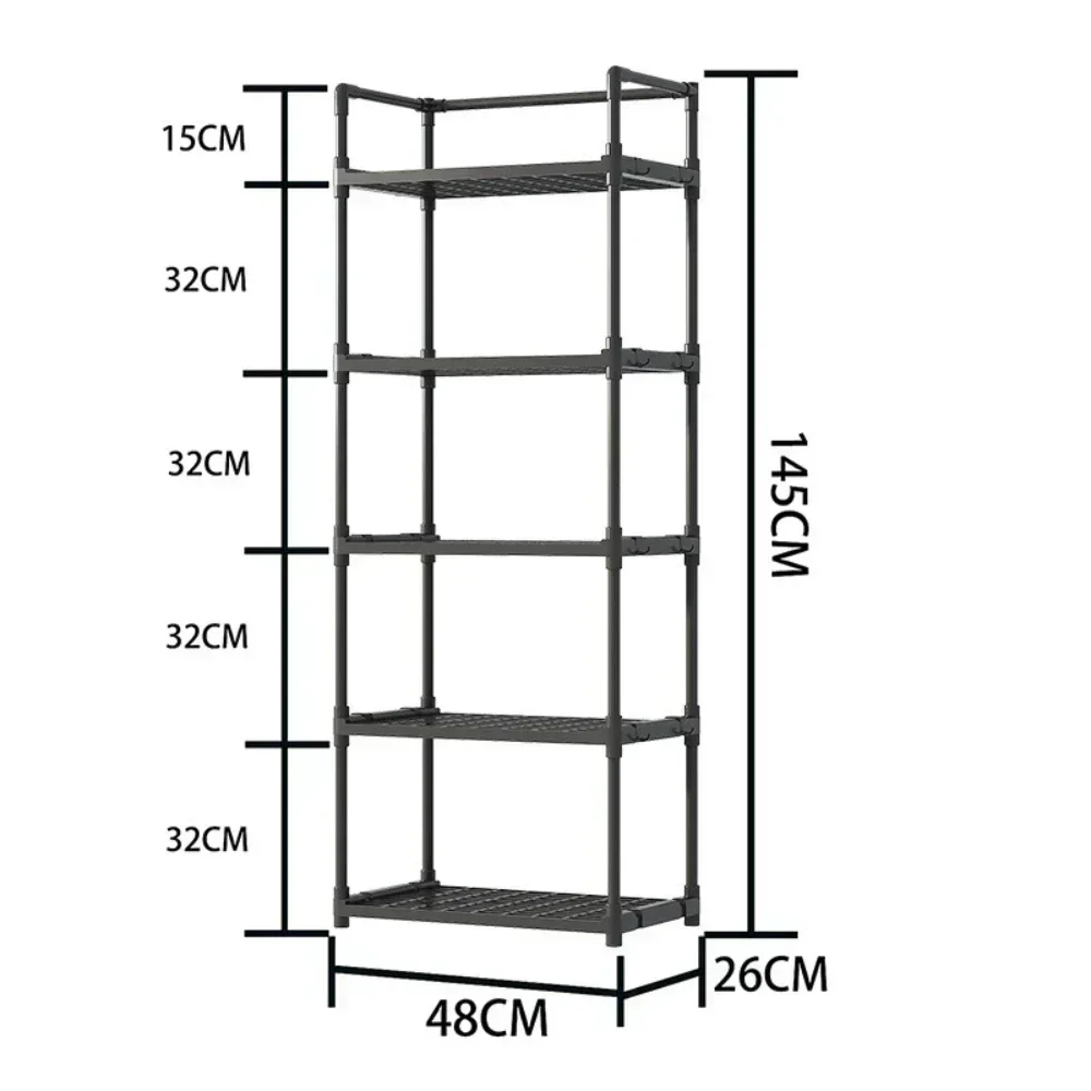 #For Kitchen Storage Rack  Floor Standing Multi-layer Household Microwave Stove Easy To Assemble Bathroom Kitchen Pantry Closet&