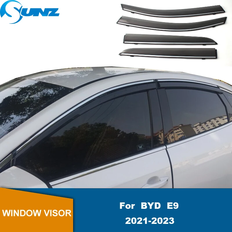 

Side Window Deflector For BYD E9 2021 2022 2023 Window Rain Guard Window Deflector Rain Guard Visor Weathershields SUNZ