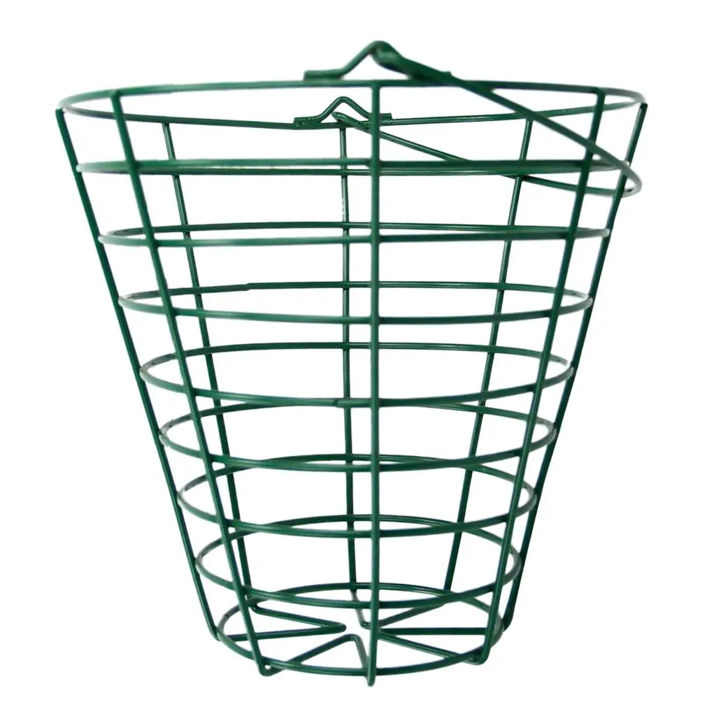Golf Basket Paint Process Anti-rust Steel Wire Golf Ball Holder with Handle for Indoor Golf Training