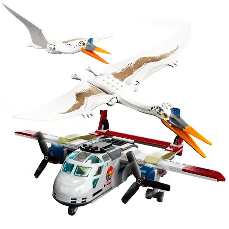 

Совместимые наборы MOC, серия динозавров, строительные блоки, Quetzalcoatlus, самолет Ambush, детский мир динозавров, парк, игрушки, подарок
