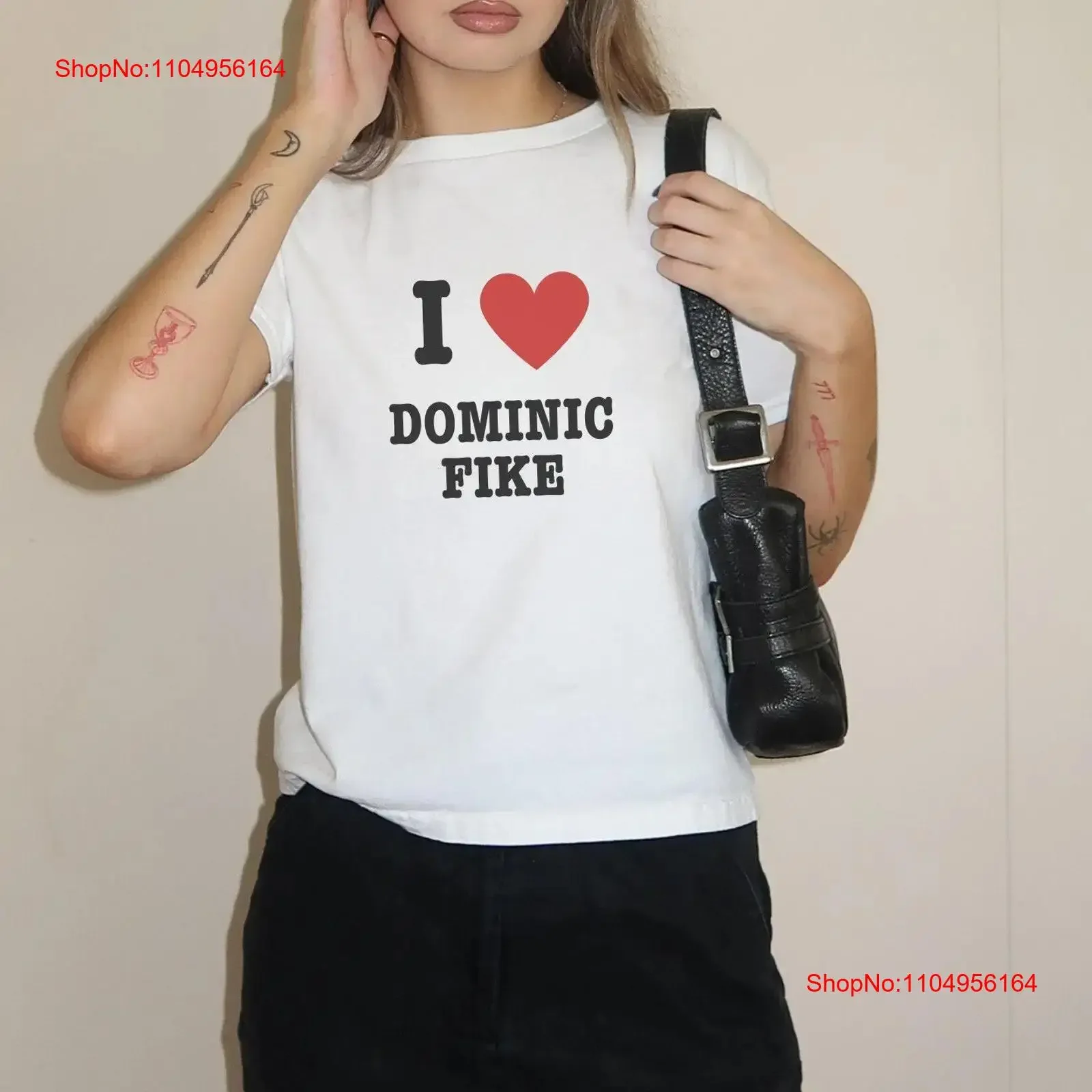 I Heart Dominic Fike Baby T Shirt Y2k s For Her Artist Music Apparel Love vintage Washed Comfortable Slightly Casual fashion