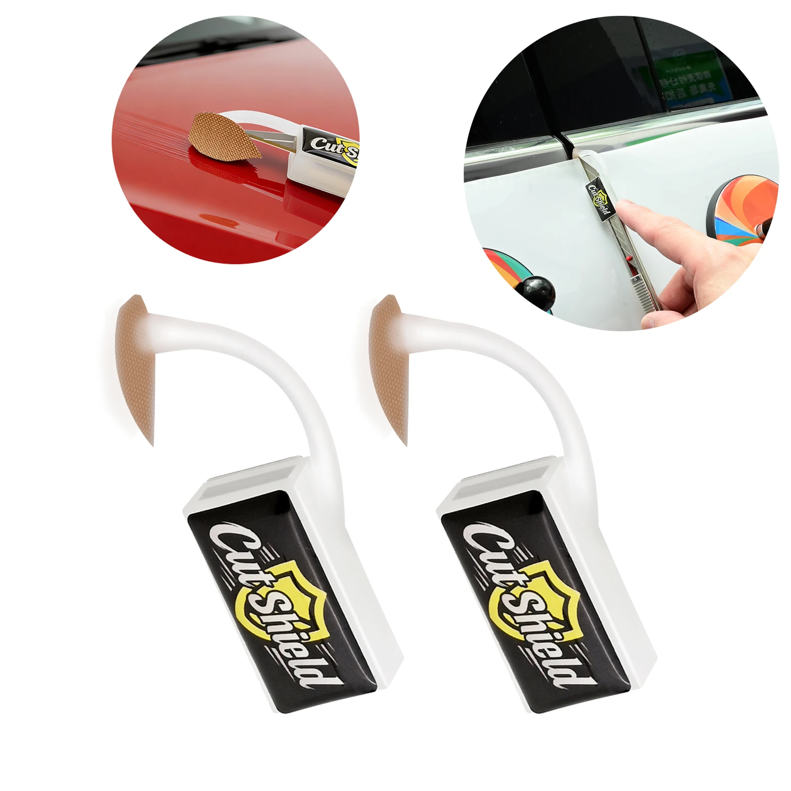 

FOSHIO 2pcs Precision Cutting Art Pen Knife Shield Cover Protector Wallpaper Graphic Car Tint Wrap Vinyl Film Styling Cut Gadget