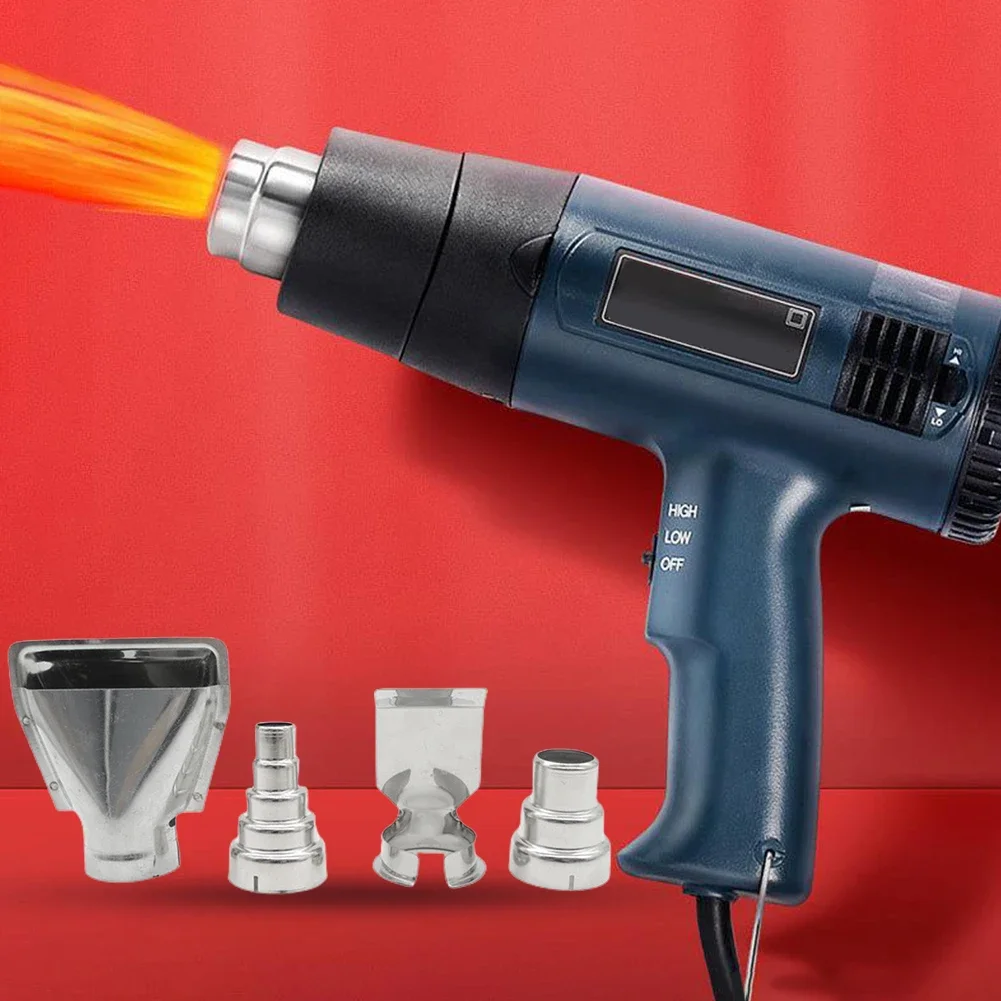 4pcs Heat Gun Nozzles Diameter 35mm Hot Air Gun Nozzle Kit Leakage Prevention Heat Gun Attachments Universal for DIY Shrink Wrap