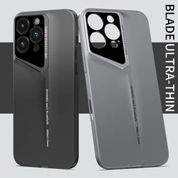 Ultra-thin Armor Blade Plastic Case for IPhone 16 Pro Max Shockproof Camera Protective Matte Hard Cover For IPhone 16 Plus Case