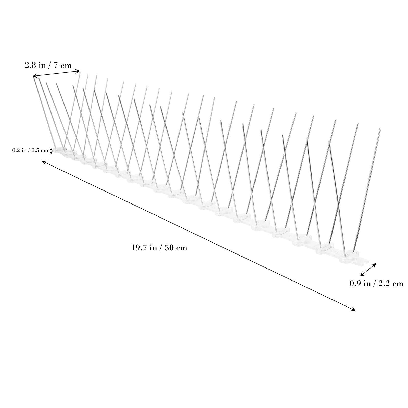 

5 Pcs Bird Spike Strips Stainless Steel Pigeon Kit Balconies Prevention Spikes Fence Anti Roofs Chimneys Gazebos
