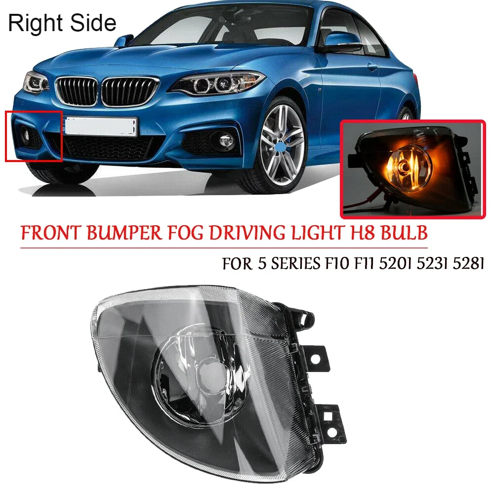 Car Right Bumper Clear Lens Fog Light Lamp For-BMW 5 Series F10 F11 520I 523I 528I 535I 550I