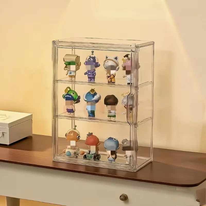 Figure Display Cabinettransparent acrylic storage box, suitable for movable dolls and toys, transparent stackable