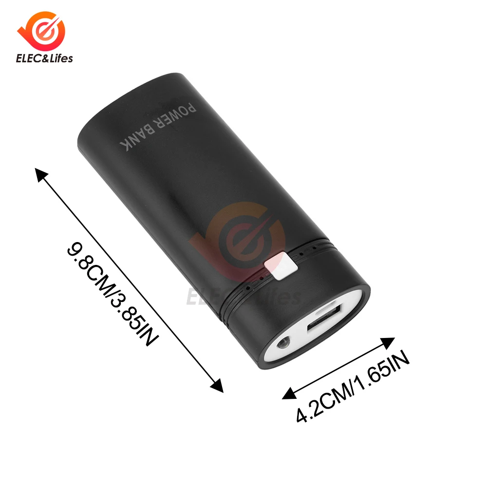 Portable Power Bank Case For 18650 Battery DIY Mobile Storage Box 5V 6000mAh USB Charger for Phone Electronic Mobile Charging